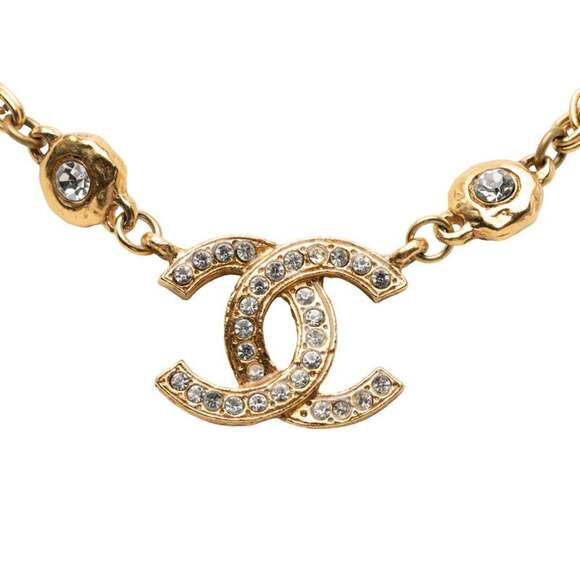CHANEL Gold Logo Necklace